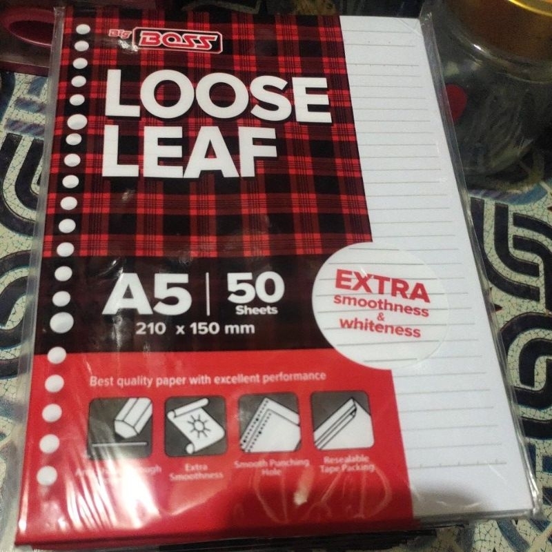 

loose leaf A5 big boss 50 sheet 210 X 150 mm / pack