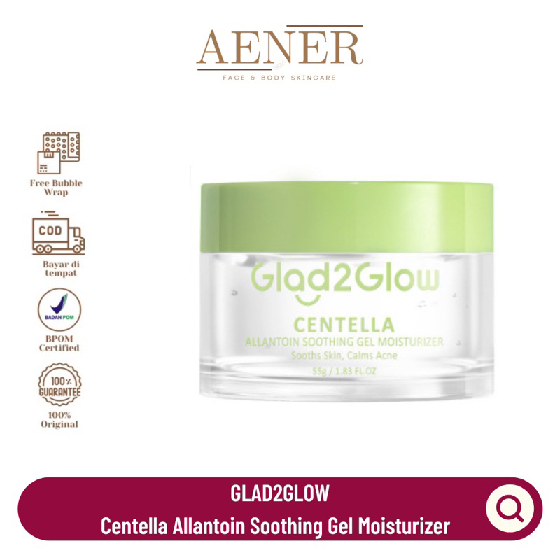 GLAD2GLOW CENTELLA ALANTOIN GEL MOISTURIZER | GLAD2GLOW CENTELLA MOISTURIZER | GLAD2GLOW GEL MOISTUR