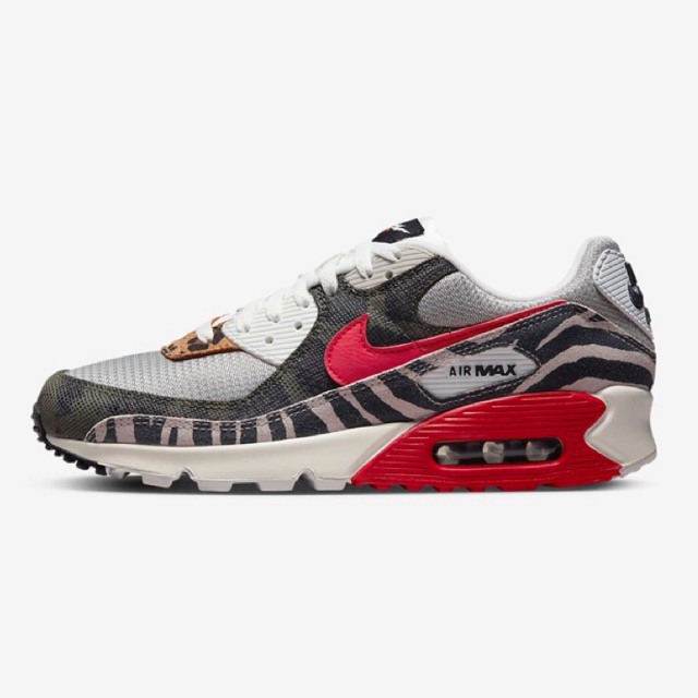 NIKE AIR MAX 90 ANIMAL PACK TUNNEL WALL LIGHT IRON ORE SUMMIT WHITE BLACK UNIVERSITY RED ORIGINAL