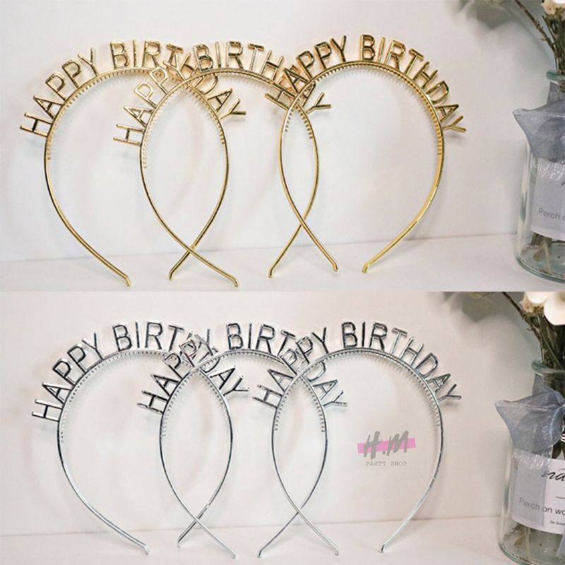 BANDO HAPPY BIRTHDAY | BANDO PESTA ULANG TAHUN | BANDO MAHKOTA TULISAN HAPPY BIRTHDAY
