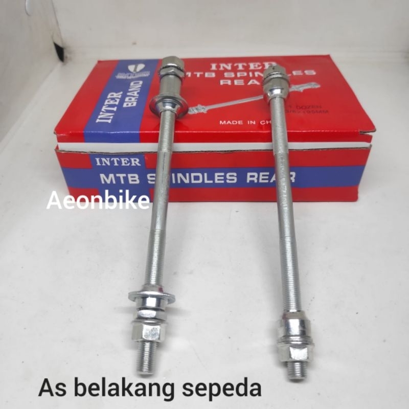 as roda belakang sepeda hub spindles rear panjang 195mm buat sepeda mtb,bmx,lipat,mini, sepeda anak-