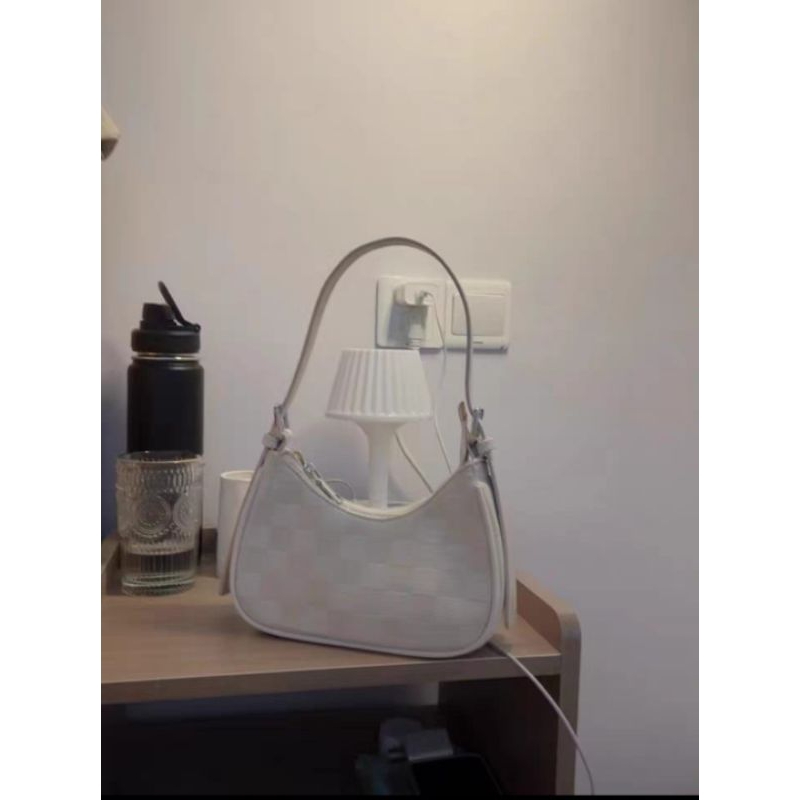 Tas bahu Wanita import model kotak kotak