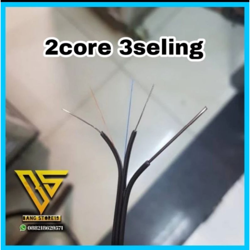 Kabel FO 2Core FTTH Dropcore 2 Core Fiber Optik - 2 Core 3 Seling - 2core 1seling