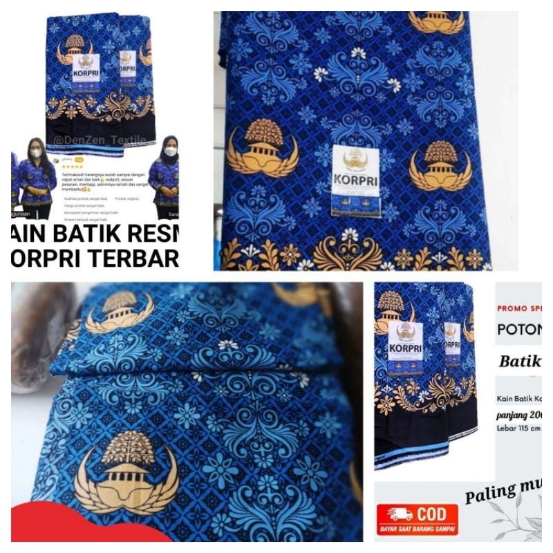 ready stock bahan kain kopri c50batik korpri terbaru 2022,batik resmi original batik katun