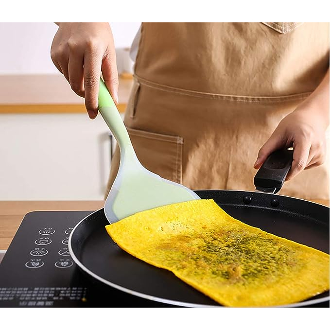 Spatula Masak Tamagoyaki Silicone Tahan Panas Cooking Spoon / Sutil Untuk Goreng Tumis Sayur Beef Steak Pizza Martabak Telur Daging Scraper Pancake / Alat Pengaduk Sodet Silikon Anti Lengket Peralatan Memasak Food Grade Multifungsi