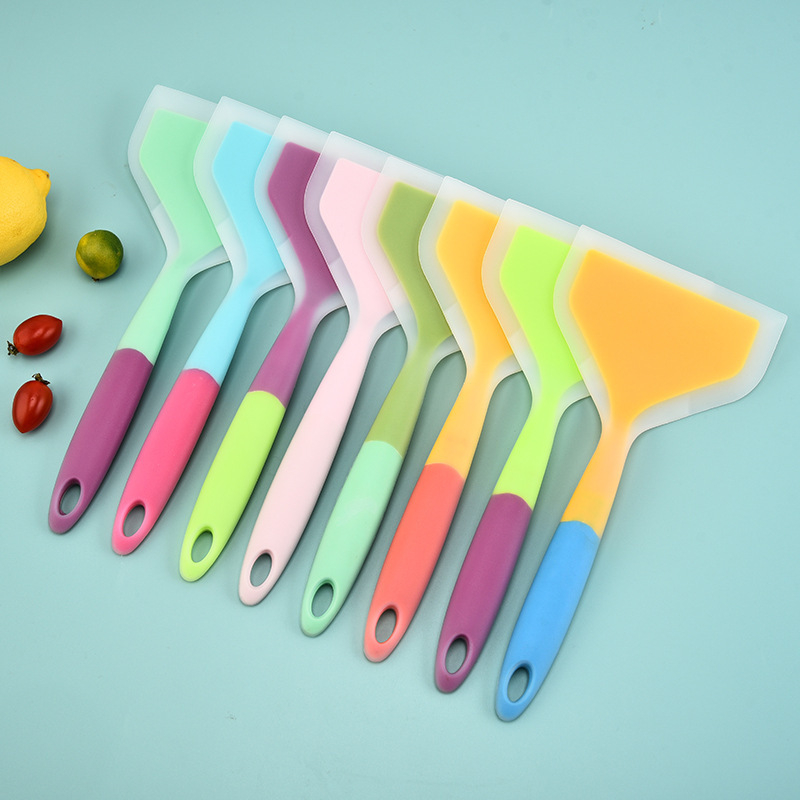 Spatula Masak Tamagoyaki Silicone Tahan Panas Cooking Spoon / Sutil Untuk Goreng Tumis Sayur Beef Steak Pizza Martabak Telur Daging Scraper Pancake / Alat Pengaduk Sodet Silikon Anti Lengket Peralatan Memasak Food Grade Multifungsi