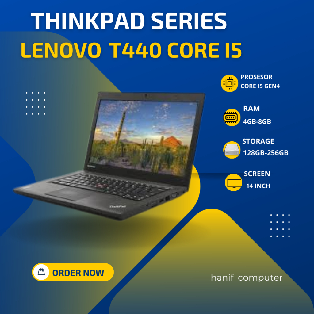 Laptop Lenovo Thinkpad T440p Core i5/i7 Ram 8GB Ssd 256 GB
