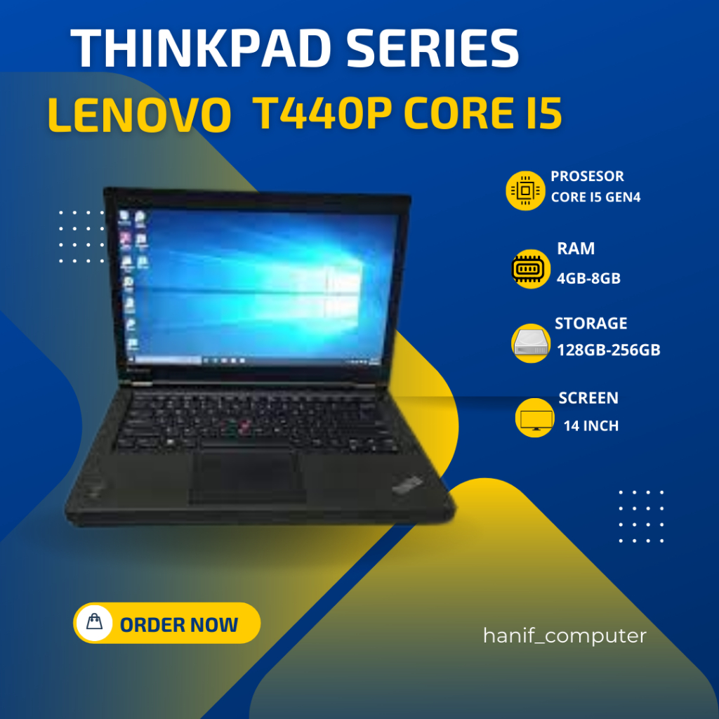 lenovo thinkpad T440p core i5 ram8gb ssd 256gb