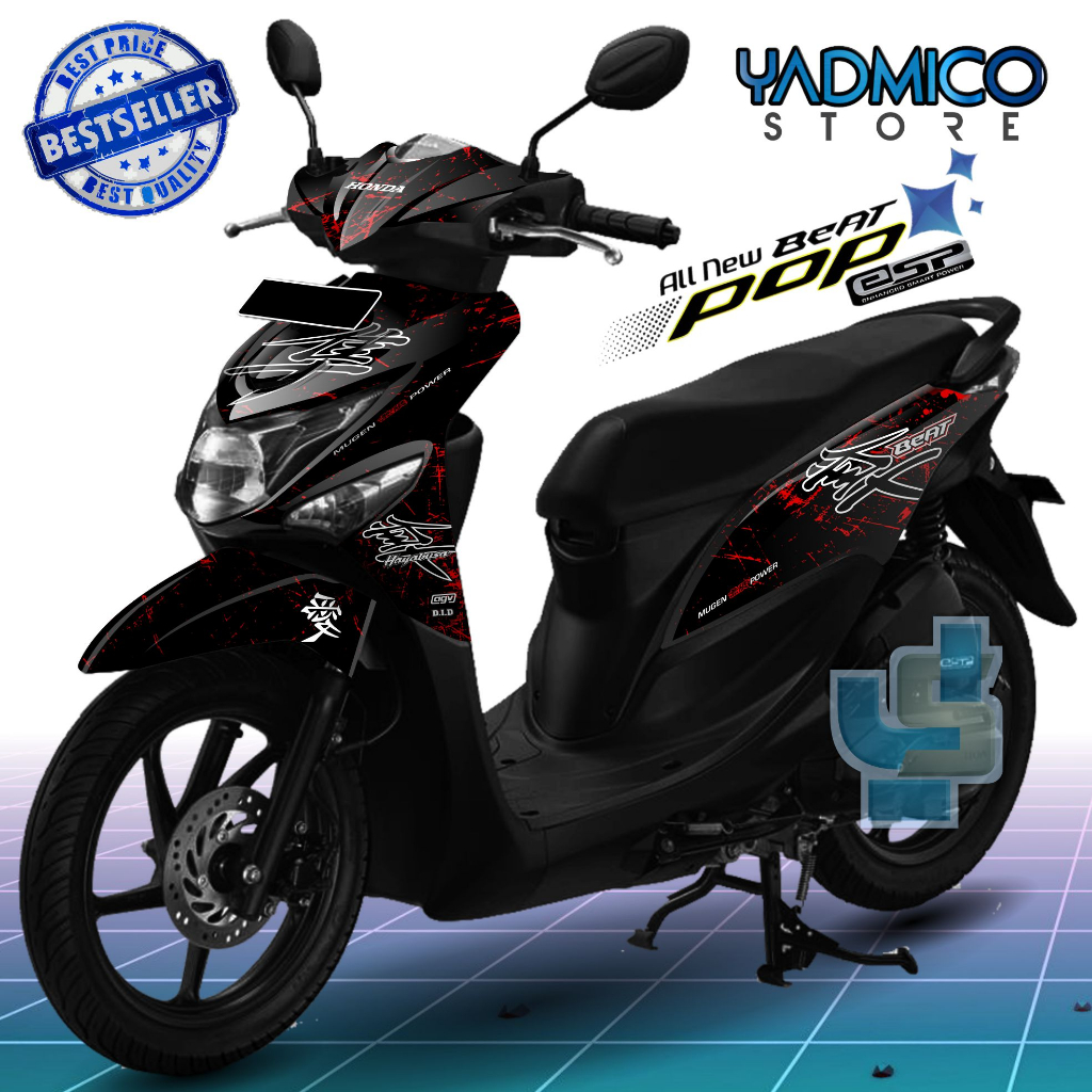 Decal Beat Pop Full Body - Stiker Motor Beat Pop Full Body - Decal Hologram Beat Pop Full Body - Str