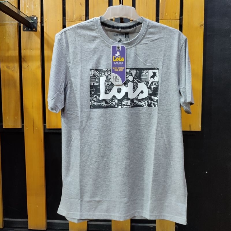 LOIS ORIGINAL 008 Atasan Kaos Oblong Pria Lengan Pendek