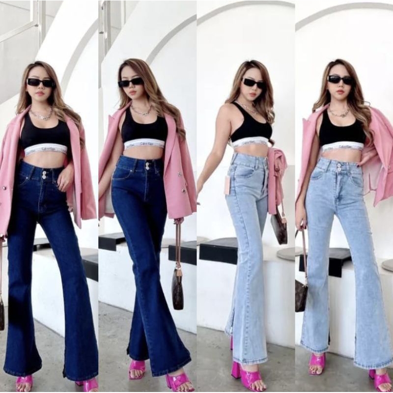 READY CELANA HW DENIM CUTBRAY 2 BUTTON BU8008 BACK UP STUDIO JEANS IMPORT BANGKOK