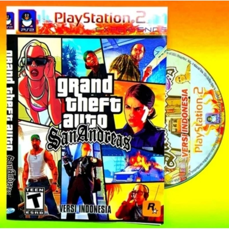 Kaset Ps 2 Grand Theft Auto SanAndreas -Kaset Video Game Ps2 GTA San Andreas Versi Indonesia