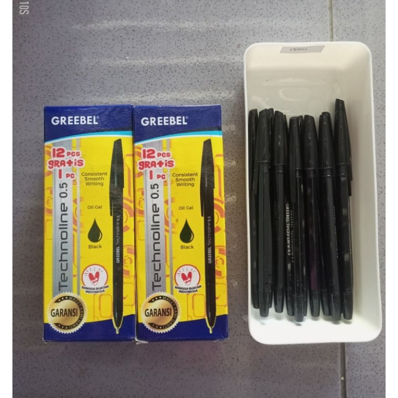 

Greebel (1 pack)/Isi 13 pcs/Bolpoin Greebel/Bolpoin Hitam/Bolpen