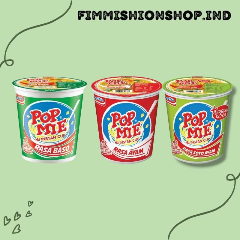

FIMMISHIONSHOP Pop Mie Instant Mi Cup Ayam / Baso / Soto