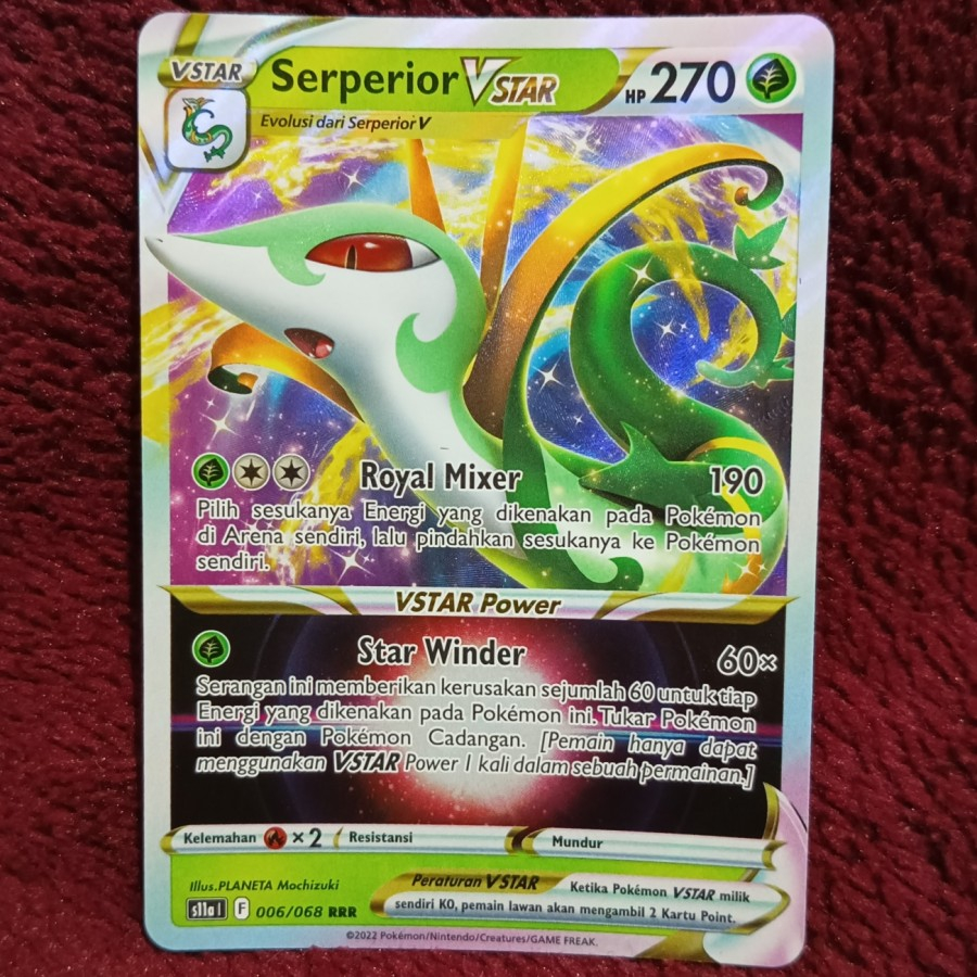 Serperior VSTAR v star RRR s11a - Pokemon TCG Indonesia foil holo