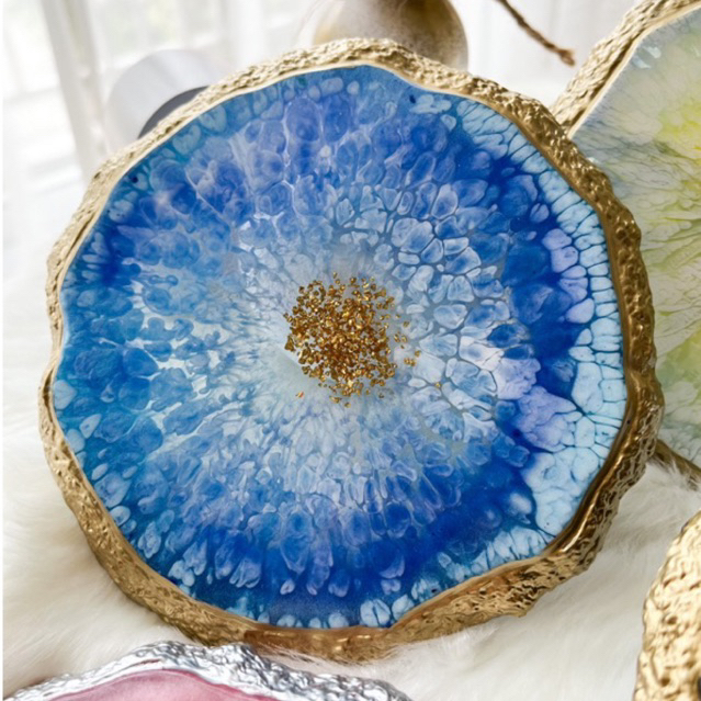 

[CUSTOM] 13CM RESIN TATAKAN MAHAR| NAILART PALETTE| resin coaster|coaster palette | resin palette| palette nailart| tatakan mahar