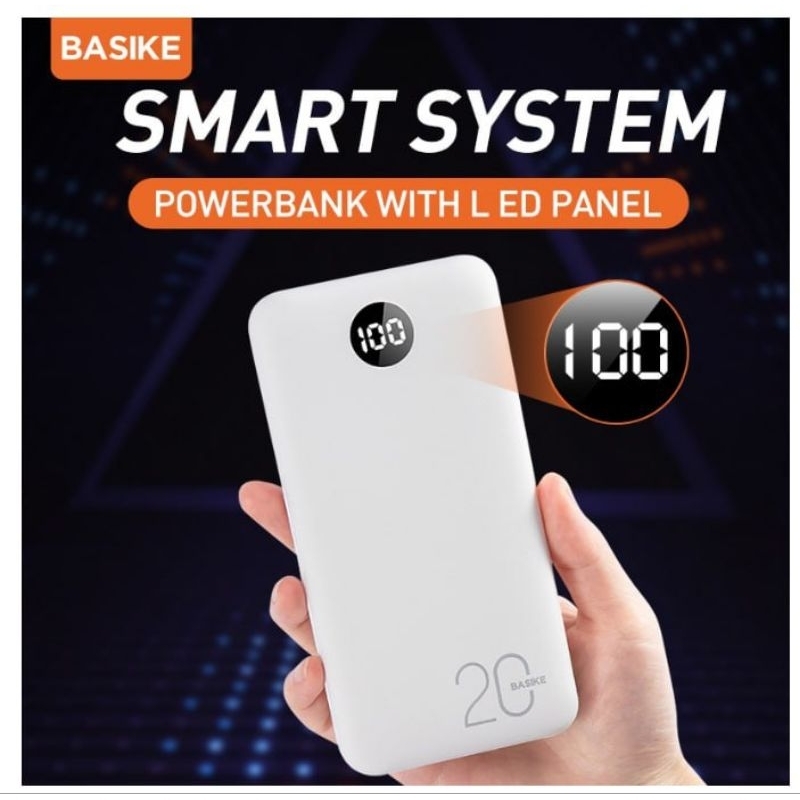 Power Bank 10000 mAh Powerbank Dual USB Output 2 Input LED Display Murah Mini BASIKE