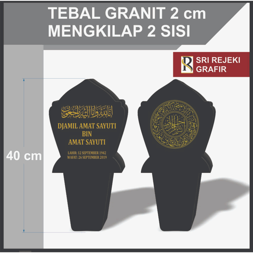 BATU NISAN TANCAP UKIR GRANIT MURAH PREMIUM