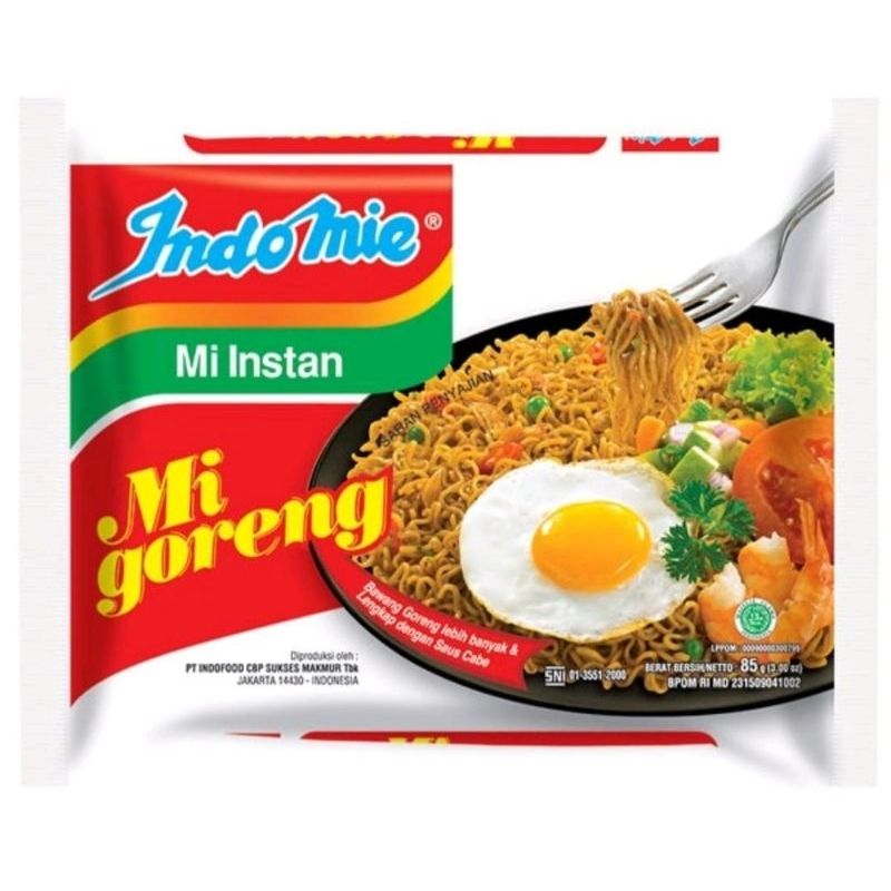 

Indomie goreng (per 5 pcs)