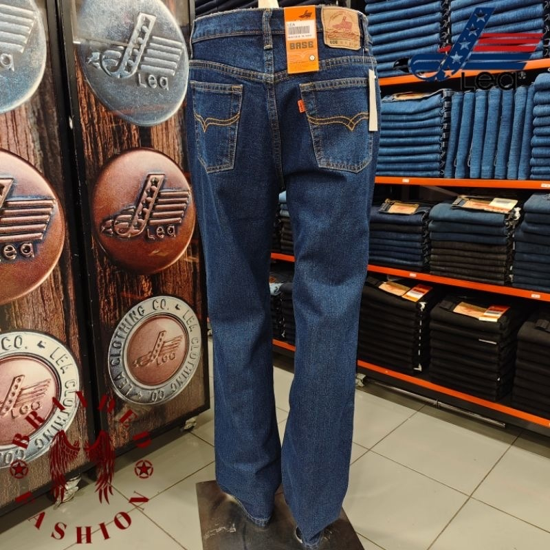 Celana Panjang Jeans Pria LEA 606 Navy Original Standar Reguler