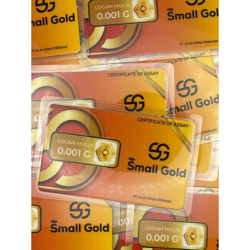 Mini Gold 0.001 Gram Small Gold Logam Mulia Asli