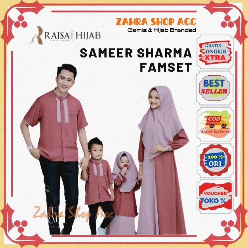 Sarimbit Sameer Sharma By Raisa Hijab Gamis Dress Koko Couple Branded Premium Bahan Paulista