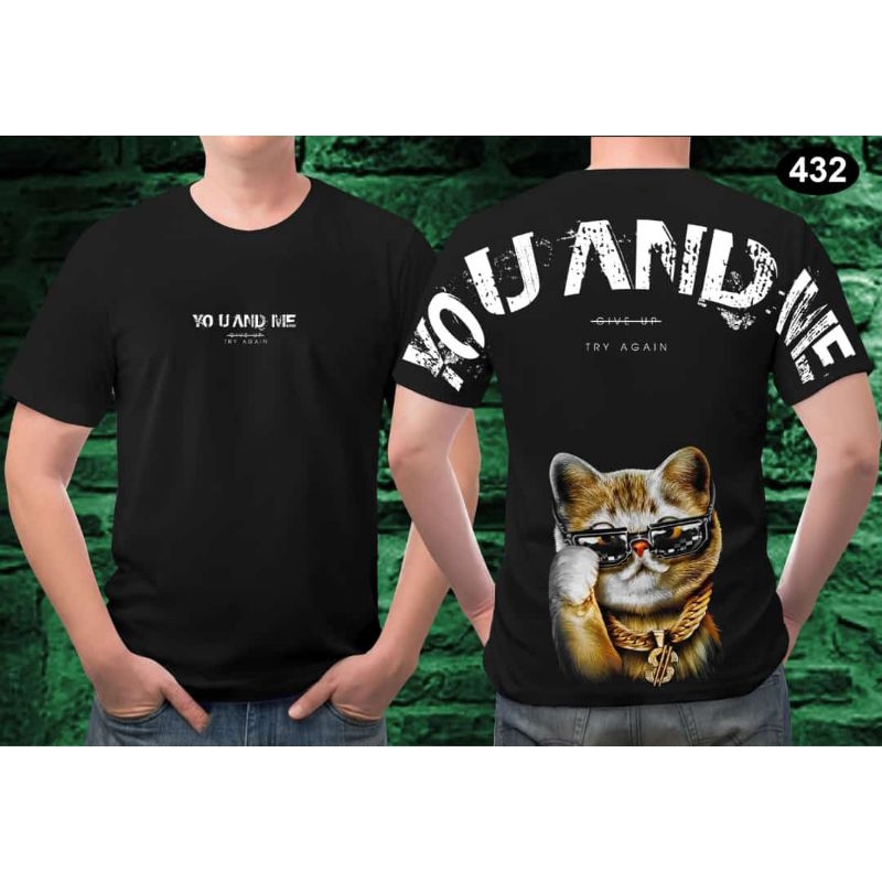 Baju Kaos Kucing Keren / Kaos Pria Kata Kata / Baju Kaos Pria / Kaos Pria Tulisan Belakang / Baju Ca