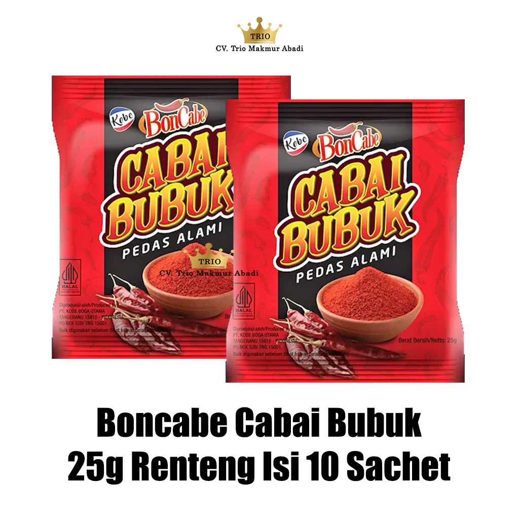 

Boncabe Cabai Bubuk 25g Renteng Isi 10 Sachet