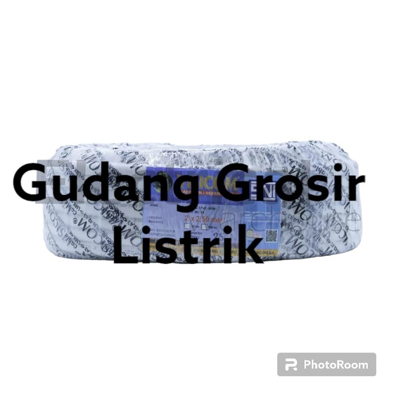 NYM 2 X 2.5 VISICOM SNI TEMBAGA MURNI KABEL ENGKEL TUNGGAL KAWAT ISI 2 FULL TEMBAGA 50 METER