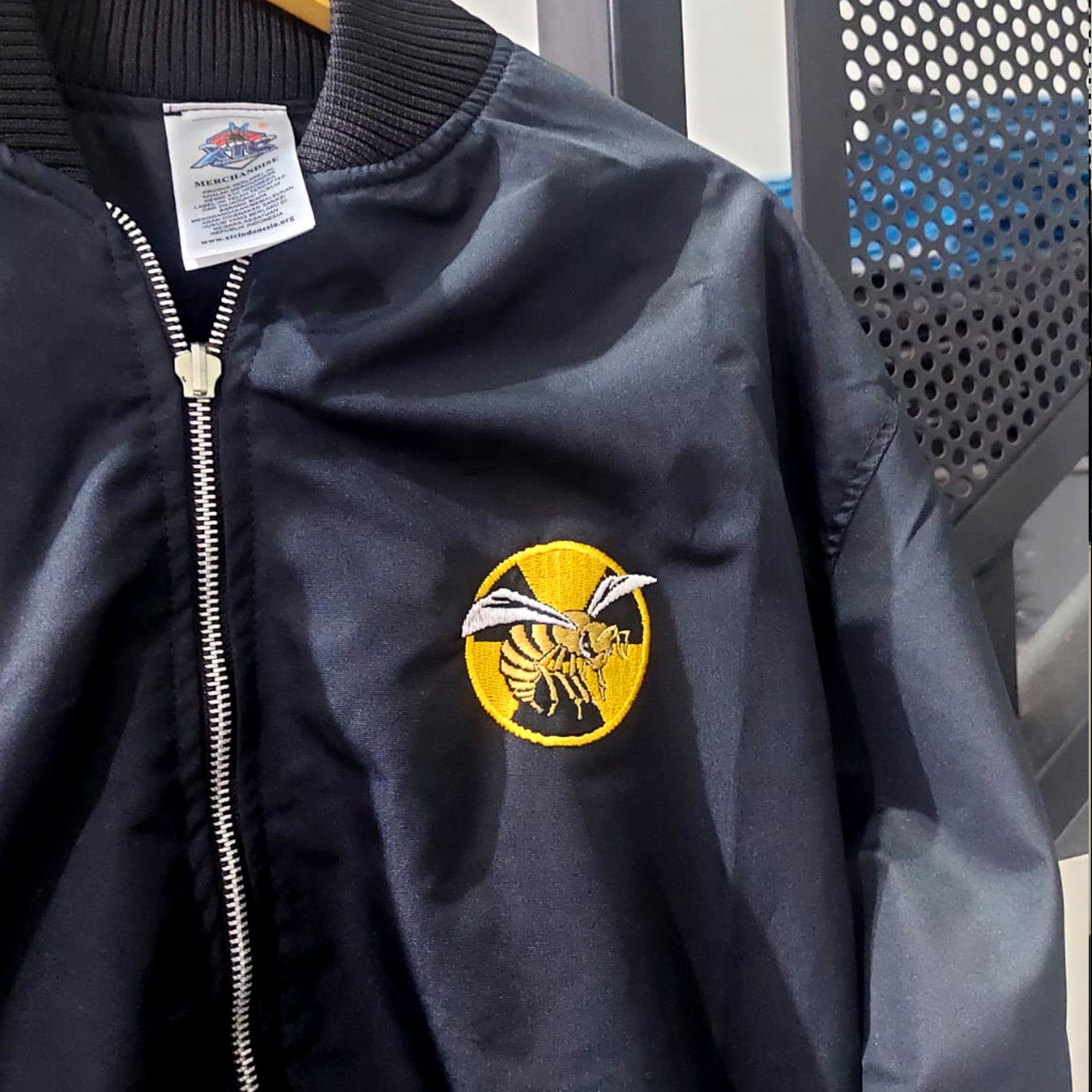 JAKET BOMBER XTC303J KEMBAR GOLD BORDEL BERLABEL RESMI DPP XTC INDONESIA