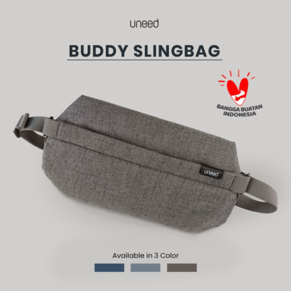 Unik UNEED Tas Selempang Waist Bag Buddy Sling Bag- UNB222 - BROWN Limited