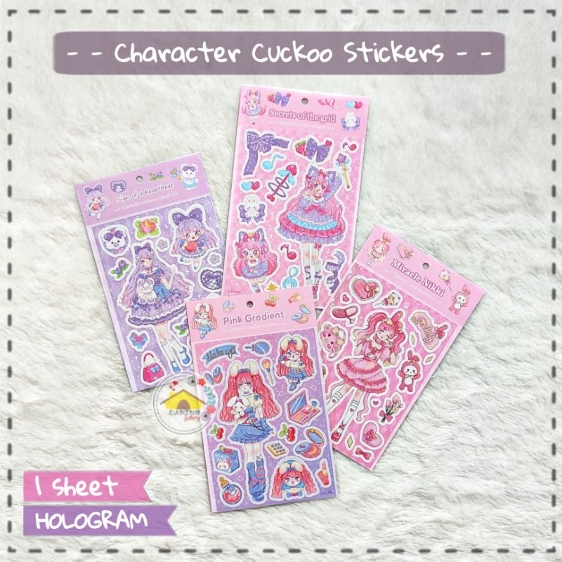 

STIKER Hologram Character Cuckoo Sticker series - 1 sheet (CYK)