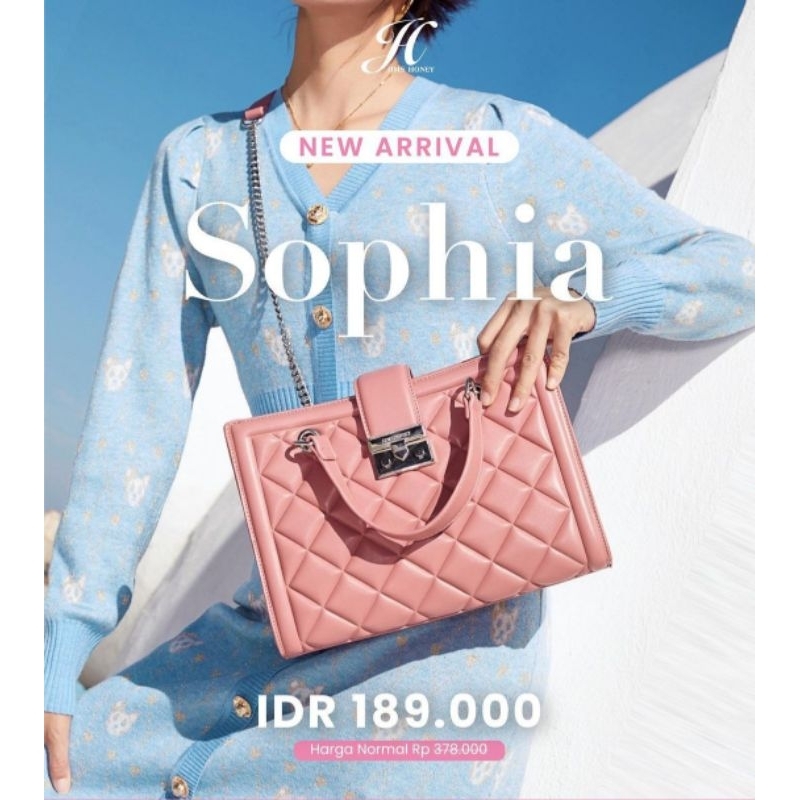 Jims Honey - Shopia Bag - Sling Bag - Tas Slempang Wanita Tali Rantai Kombinasi Kulit Sophia Jims Ho