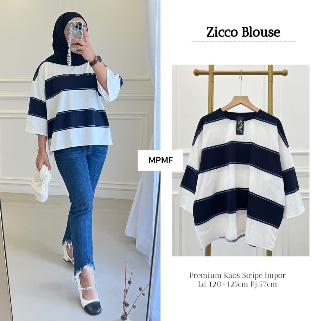 ZICCO BLOUSE KAOS STRIPE OVERSIZE ORI BY MPMF
