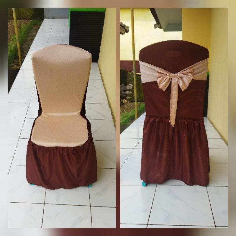 Sarung Kursi Napoly 209 Coklat Tua + Coksu / Sarung Kursi Napoli / Sarung Kursi Napolly