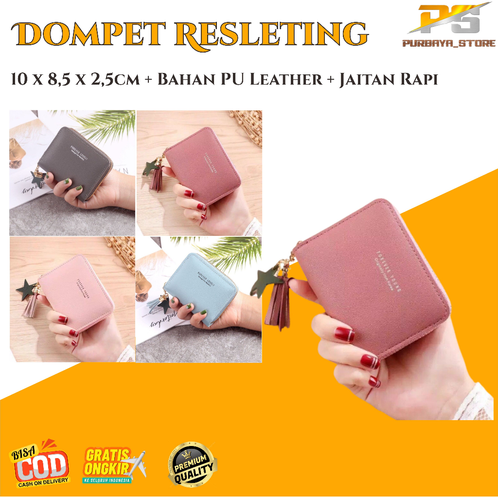 DOMPET RESLETING ~ Dompet Wanita ~ Dompet Kecil Wanita Resleting Bintang Fashion Korea