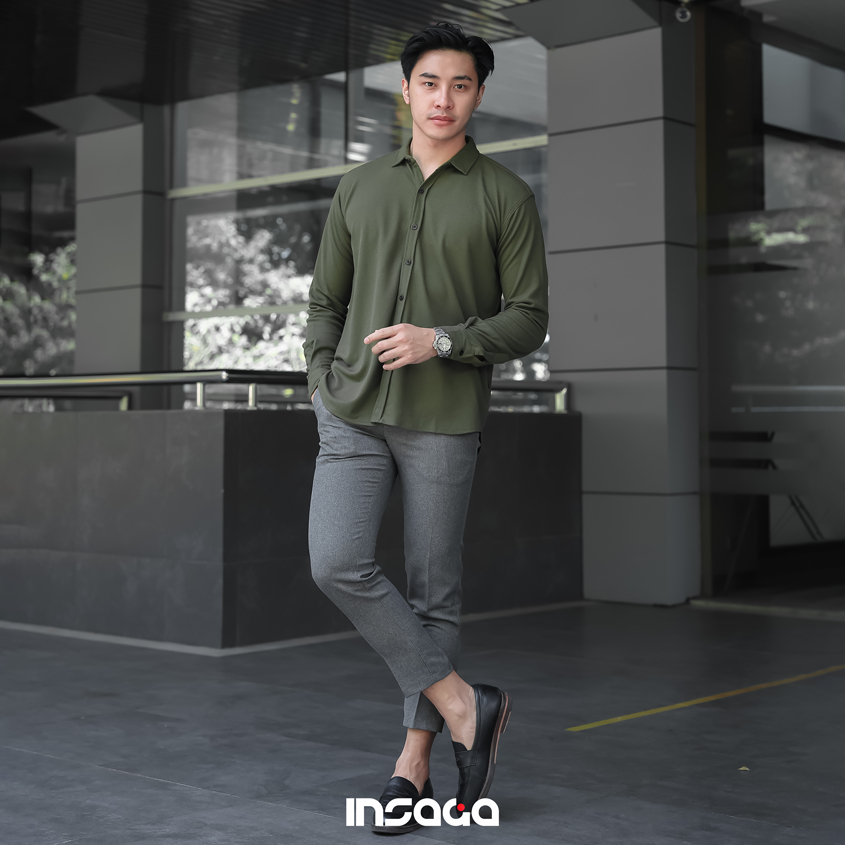 INSAGA Angkle Pants Pria Formal Angkle Pants Slimfit Celana Bahan Celana Formal