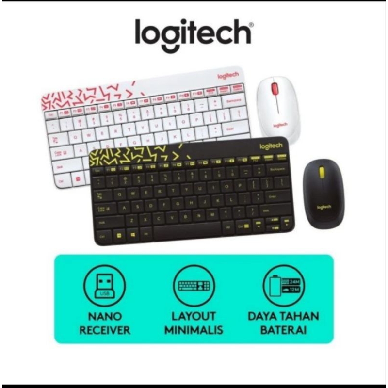 Paket keyboard mouse wireless Logitech MK240 Nano