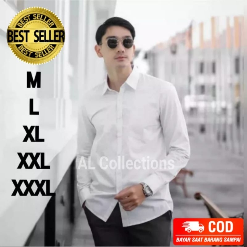 Kemeja Putih Polos | Kemeja Formal | Kemeja Putih Polos Pria Dewasa | Baju Kerja