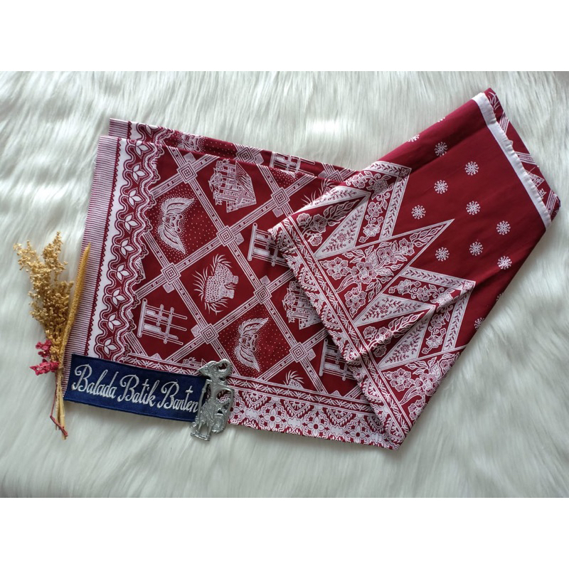 Kain Batik Baduy Banten Motif Parehuma Merah Putih