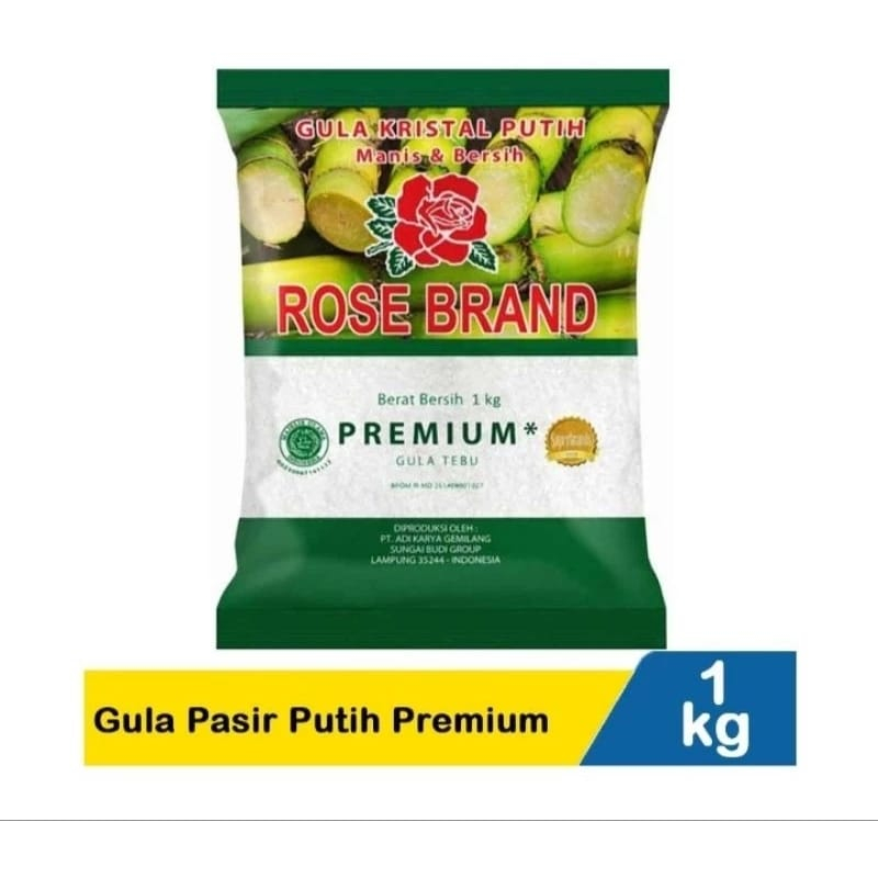 

ROSE BRAND GULA PUTIH 1KG / PREMIUM 1KG