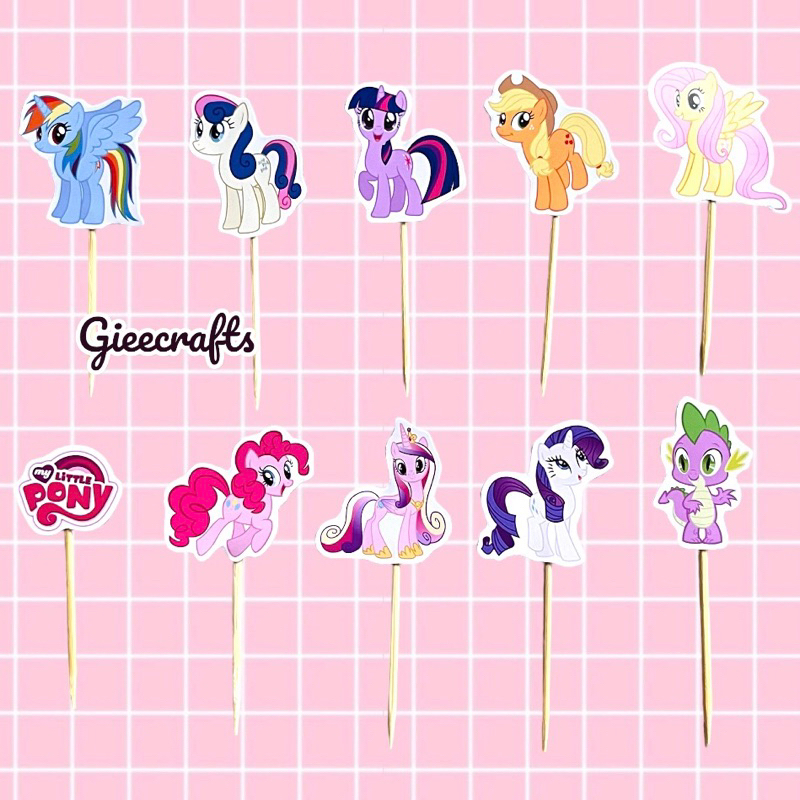 TOPPER CUPCAKE LITTLE PONY / HIASAN CUPCAKE LITTLE PONY / HIASAN KUE LITTLE PONY / LITTLE PONY