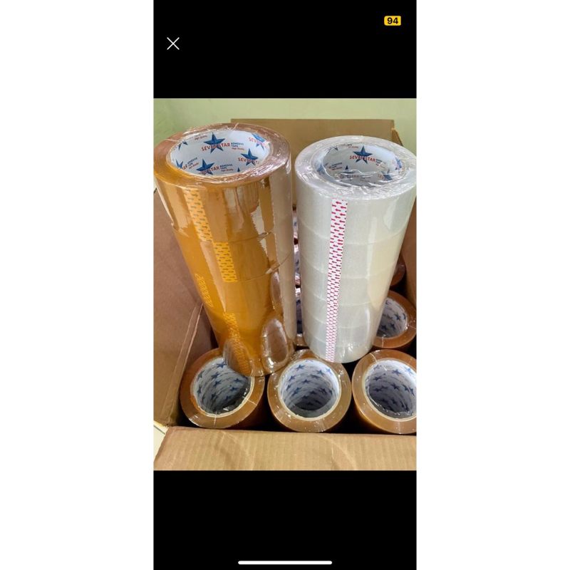 lakban 45mm x 100y (65 meter) / lakban 48mm x 100y / lakban seven star 48mm x 100y