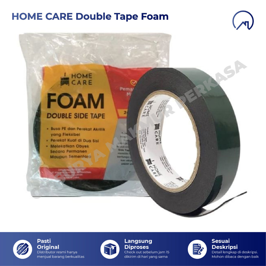 

HOMECARE Double Tape Foam Hijau 1 Inch / 24mm x 5 Meter Berkualitas