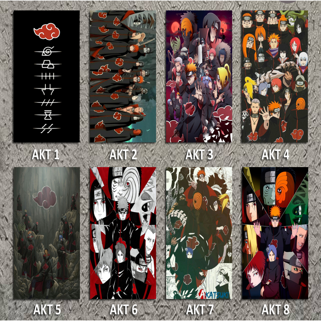 POSTER ANIME - POSTER AKATSUKI - PAJANGAN DINDING - HIASAN DINDING - WALL DECOR - WIBU