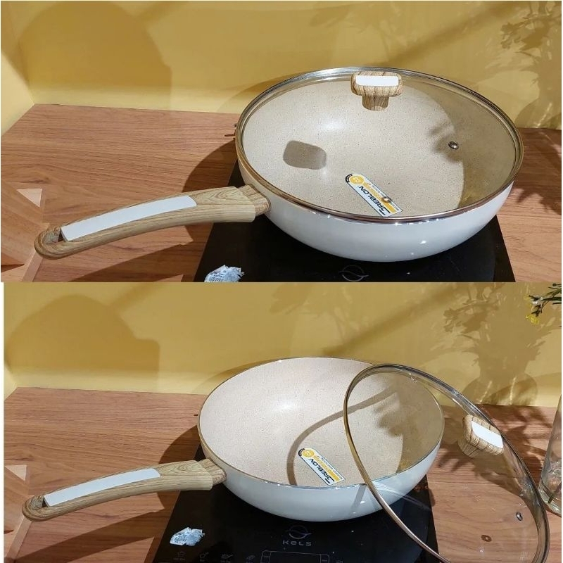 HOSHIKO WOK PAN MARBLE COATING 28CM INFORMA