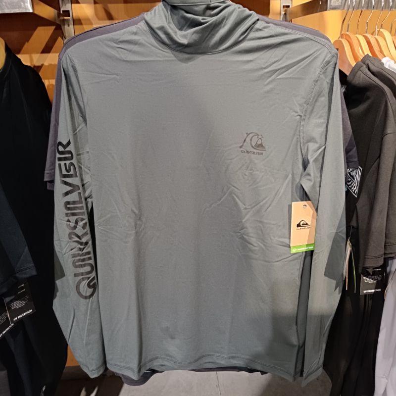 Rashguard Quiksilver pria Heritage hooded Ls