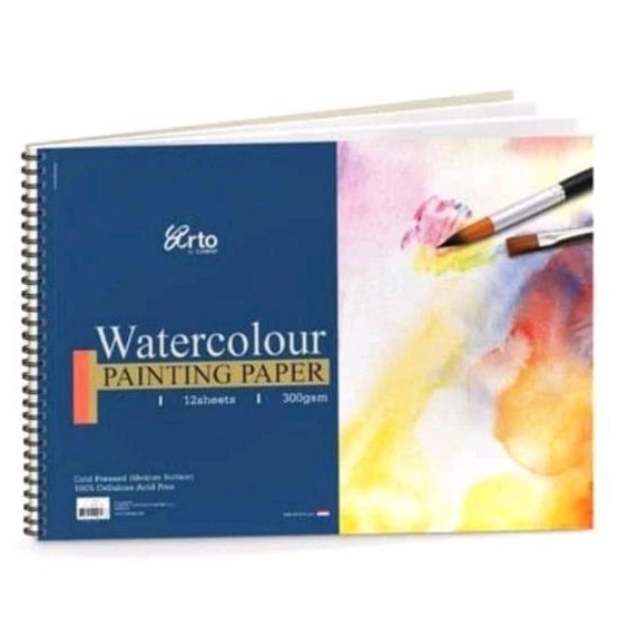 

Arto A4 Watercolour Paper Spiral / 12 Sheets / 300 Gsm / Cellulose / Cold Pressed