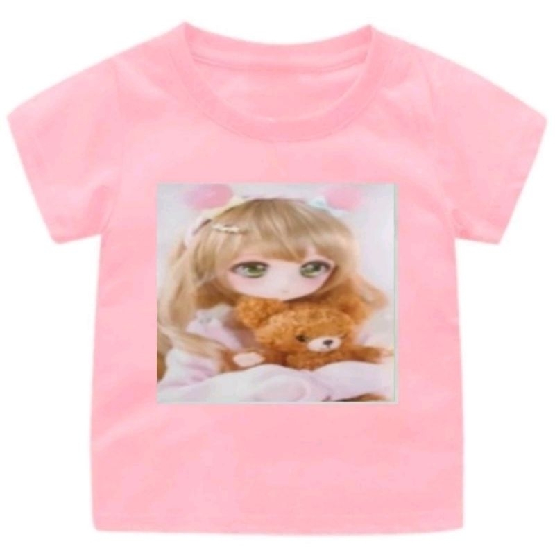 Baju kaos anak cewek kekinian untuk umur 1-12 tahun