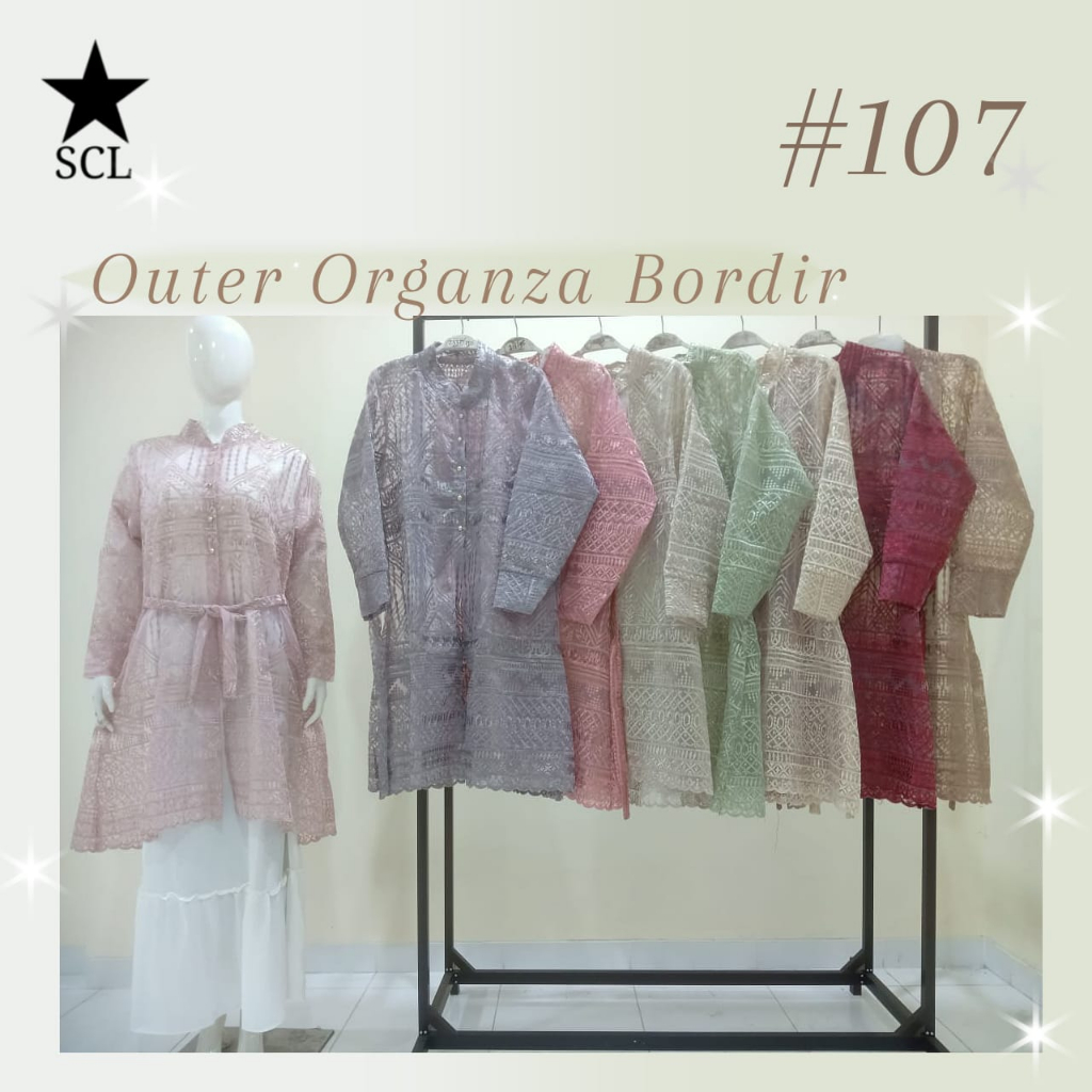 #107 Outer Organza Bordir Dewasa